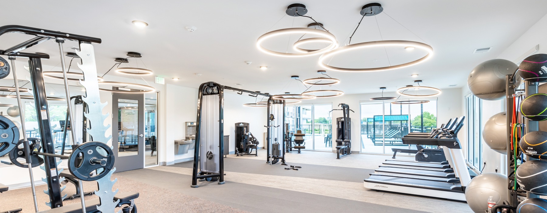 fitness center with equipment