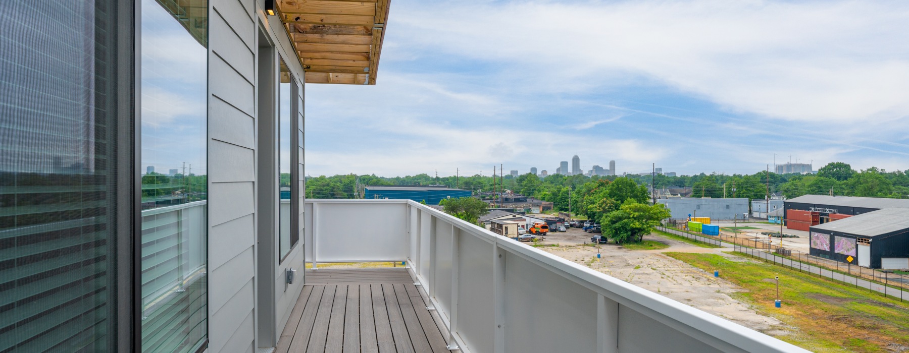 Overlooking the patio