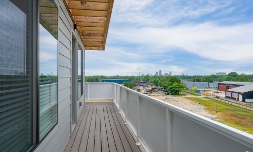 Patio overlooking the outside